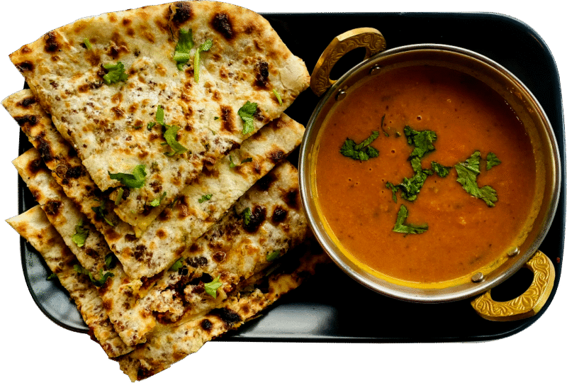 Kheema Naan with Sauce