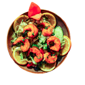 Prawns tikka salad