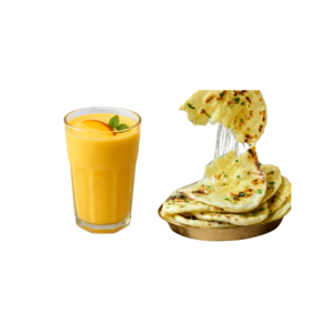 Cheese Naan & Mango Lassi